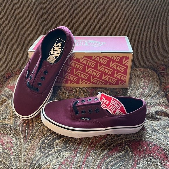 Vans Shoes - Vans Port Royale Off the Wall Authentic Skate Shoes, Burgundy | Women 6 Mens 4.5